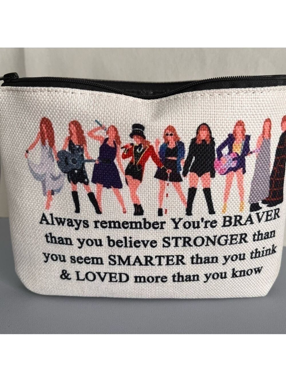 Zippered Eras Tour cosmetic bag 9” x 7”